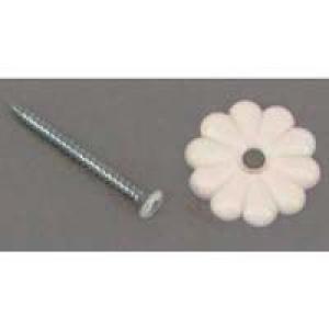 D-138B WHT ROSETTE BUTTON