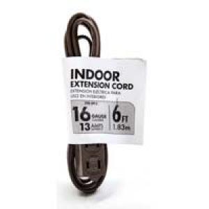 09401 6' 16/2 INDOOR EXT CORD