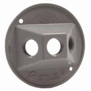 5197-6 4"RD COVER 3OUTLETS
